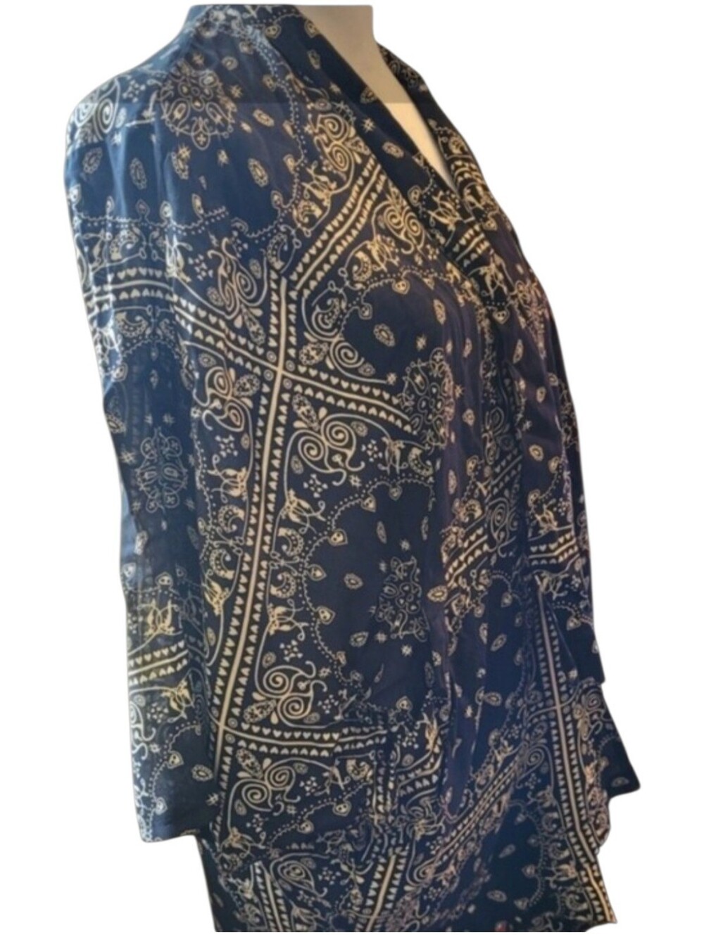 C'est Moi Gorgeous Bandana Print Flowy Cardi